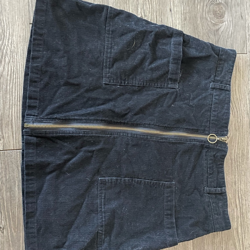 Altard state - zipper corduroy mini skirt
